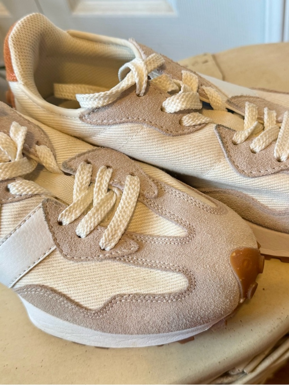 Tan & Cream Women's Sneakers - Picture 2 of 5